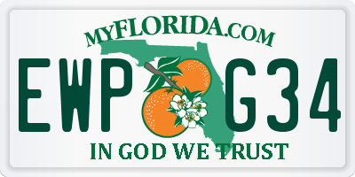 FL license plate EWPG34