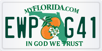 FL license plate EWPG41