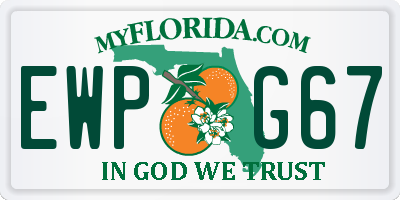 FL license plate EWPG67