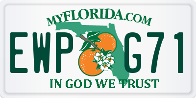 FL license plate EWPG71