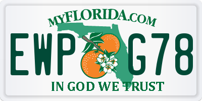 FL license plate EWPG78