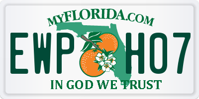 FL license plate EWPH07