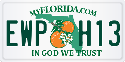 FL license plate EWPH13