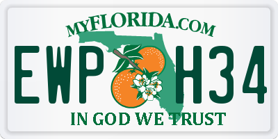 FL license plate EWPH34