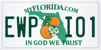 FL license plate EWPI01