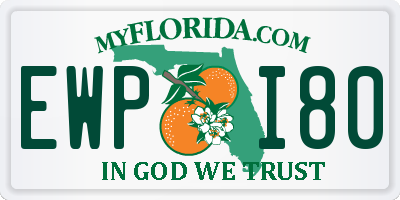 FL license plate EWPI80