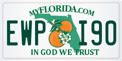 FL license plate EWPI90