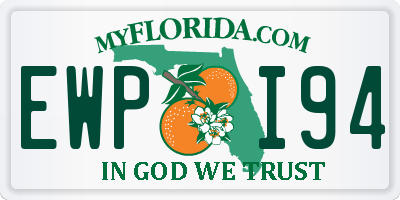 FL license plate EWPI94