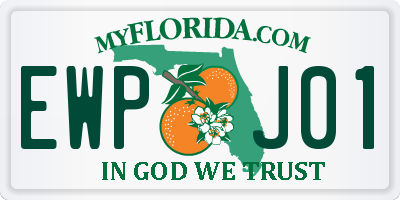 FL license plate EWPJ01