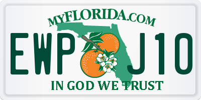 FL license plate EWPJ10