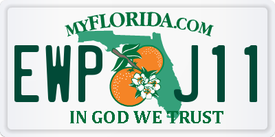 FL license plate EWPJ11
