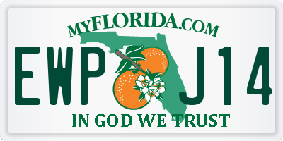 FL license plate EWPJ14