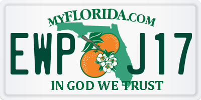 FL license plate EWPJ17