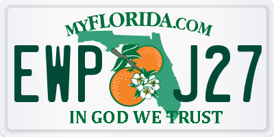FL license plate EWPJ27