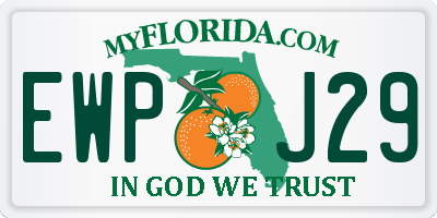 FL license plate EWPJ29