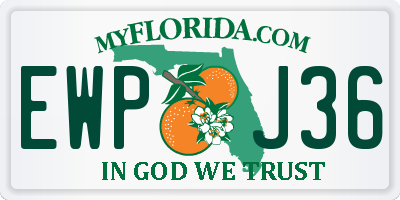 FL license plate EWPJ36