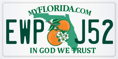 FL license plate EWPJ52