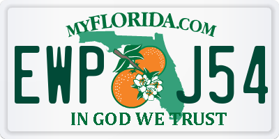 FL license plate EWPJ54