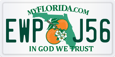 FL license plate EWPJ56