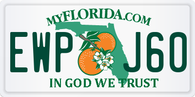 FL license plate EWPJ60