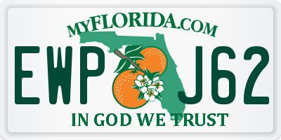 FL license plate EWPJ62