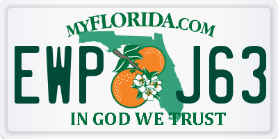 FL license plate EWPJ63