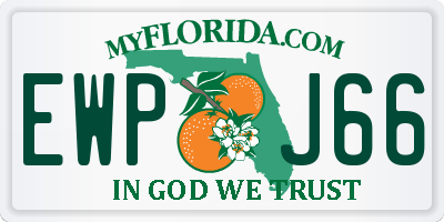 FL license plate EWPJ66