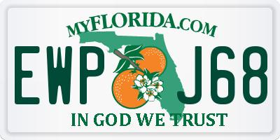 FL license plate EWPJ68