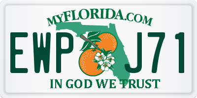 FL license plate EWPJ71