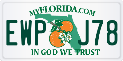 FL license plate EWPJ78