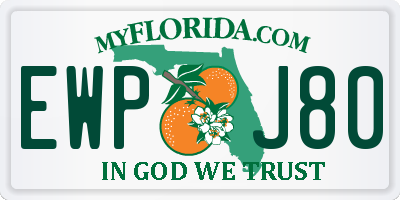 FL license plate EWPJ80