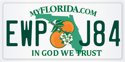 FL license plate EWPJ84