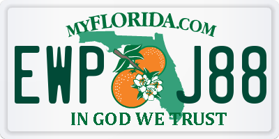FL license plate EWPJ88