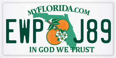 FL license plate EWPJ89