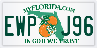 FL license plate EWPJ96