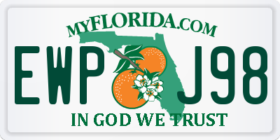 FL license plate EWPJ98