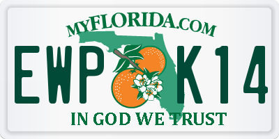 FL license plate EWPK14