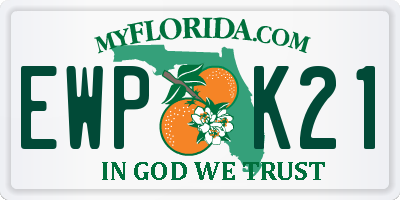 FL license plate EWPK21