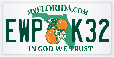 FL license plate EWPK32