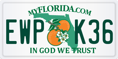 FL license plate EWPK36