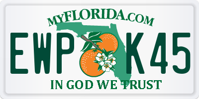 FL license plate EWPK45