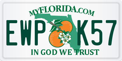 FL license plate EWPK57