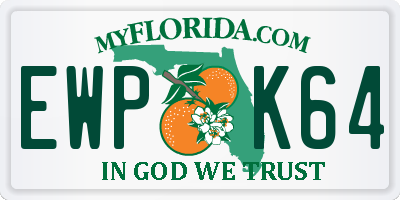 FL license plate EWPK64
