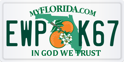 FL license plate EWPK67