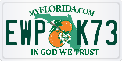 FL license plate EWPK73