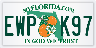 FL license plate EWPK97