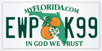 FL license plate EWPK99