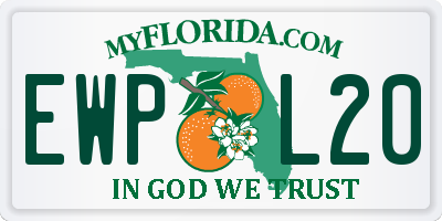 FL license plate EWPL20