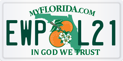 FL license plate EWPL21