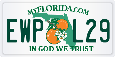 FL license plate EWPL29
